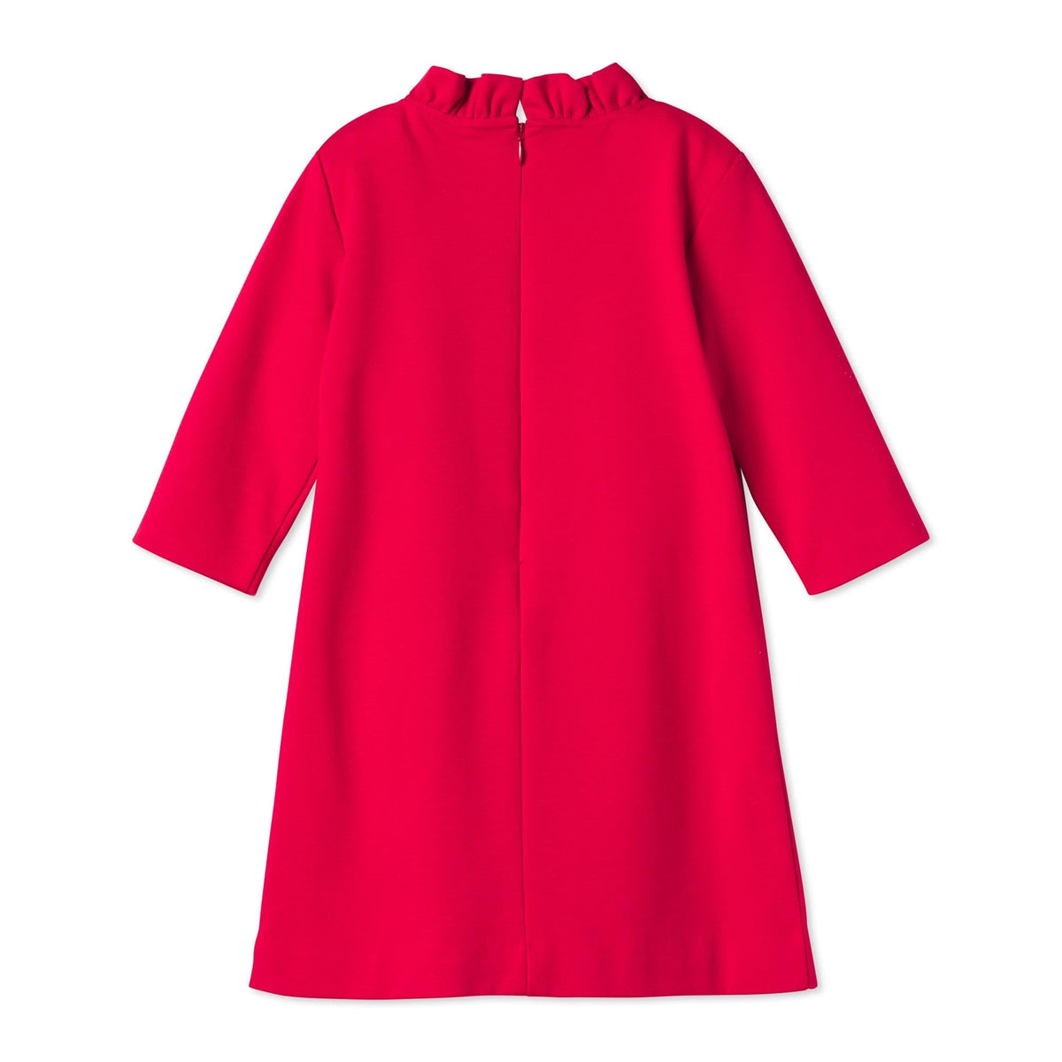 Classic and Preppy Claudia Dress, Ponte Lipstick Red-Dresses, Jumpsuits and Rompers-CPC - Classic Prep Childrenswear