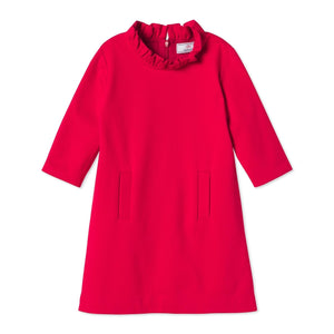 More Image, Classic and Preppy Claudia Dress, Ponte Lipstick Red-Dresses, Jumpsuits and Rompers-Lipstick Red-5Y-CPC - Classic Prep Childrenswear