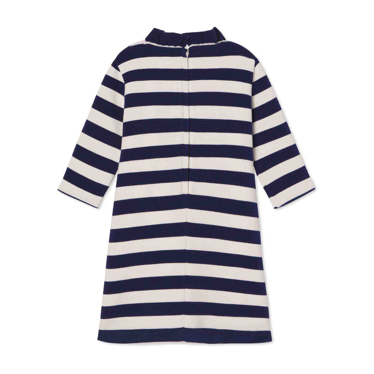 Classic and Preppy Claudia Ottoman Dress Tahoe Stripe-Dresses, Jumpsuits and Rompers-CPC - Classic Prep Childrenswear