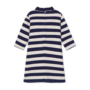 More Image, Classic and Preppy Claudia Ottoman Dress Tahoe Stripe-Dresses, Jumpsuits and Rompers-CPC - Classic Prep Childrenswear