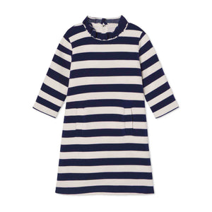 More Image, Classic and Preppy Claudia Ottoman Dress Tahoe Stripe-Dresses, Jumpsuits and Rompers-Tahoe Stripe-5Y-CPC - Classic Prep Childrenswear