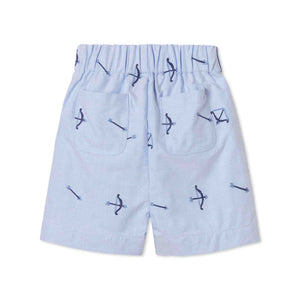 More Image, Classic and Preppy Dylan Short, Bow & Arrow Embroidery-Bottoms-CPC - Classic Prep Childrenswear