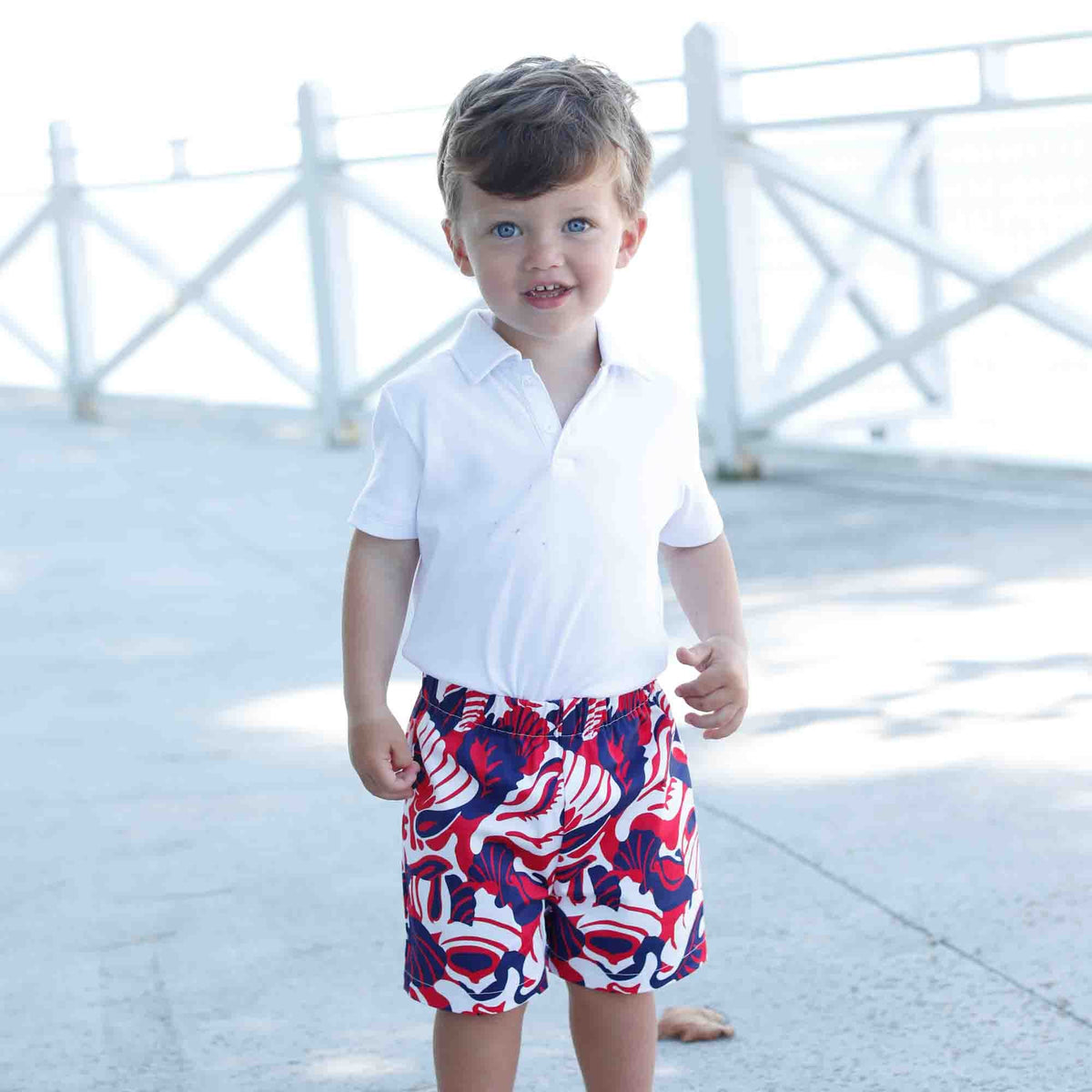 Classic and Preppy Dylan Short, Roton Point Print-Bottoms-CPC - Classic Prep Childrenswear