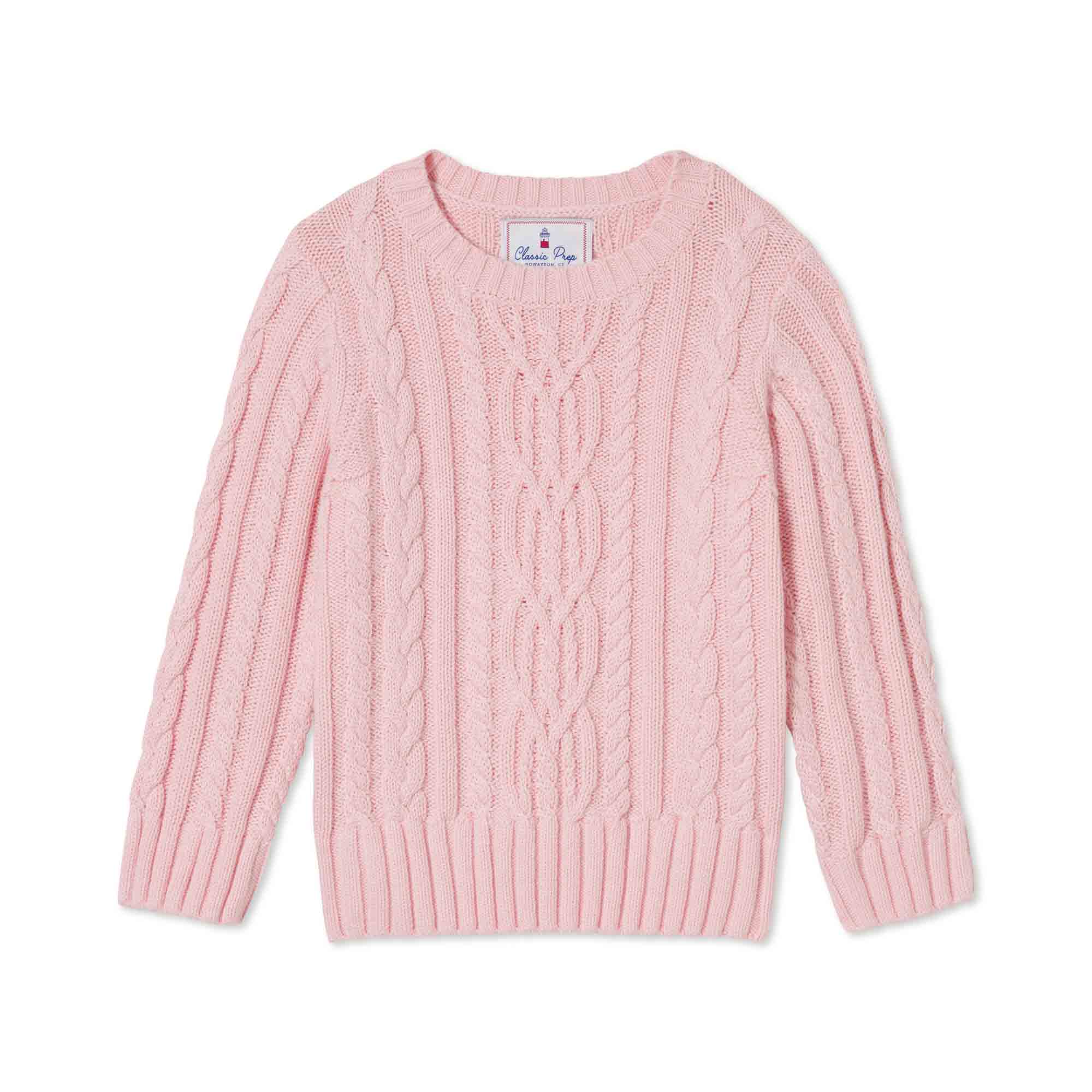 Fishers Cable Knit Sweater, Lilly's Pink - Classic Prep