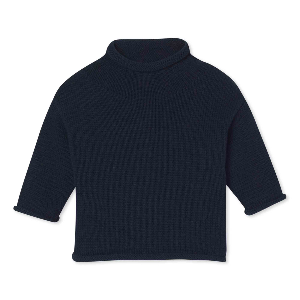 Classic and Preppy Fraser Roll Neck Sweater, Medieval Blue-Sweaters-Medieval Blue-6-9M-CPC - Classic Prep Childrenswear