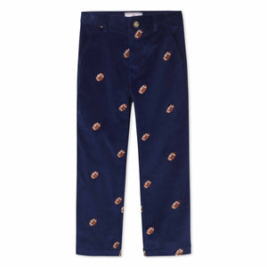More Image, Classic and Preppy Gavin Pant, Medieval Blue Cord with Footballs-Bottoms-Medieval Blue W/ Footballs-5Y-CPC - Classic Prep Childrenswear