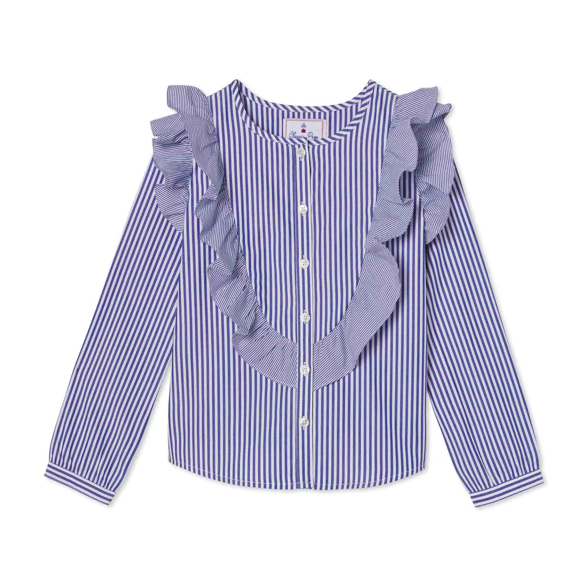 Classic and Preppy Gemma Top, Roman Stripe-Shirts and Tops-Roman Stripe-2T-CPC - Classic Prep Childrenswear