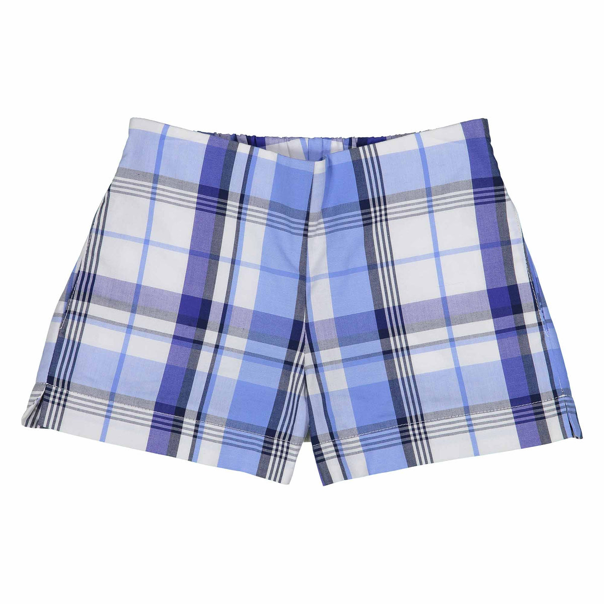 Classic and Preppy Harper Short, Blue Plaid - FINAL SALE-Shorts-Blue Plaid-2T-CPC - Classic Prep Childrenswear