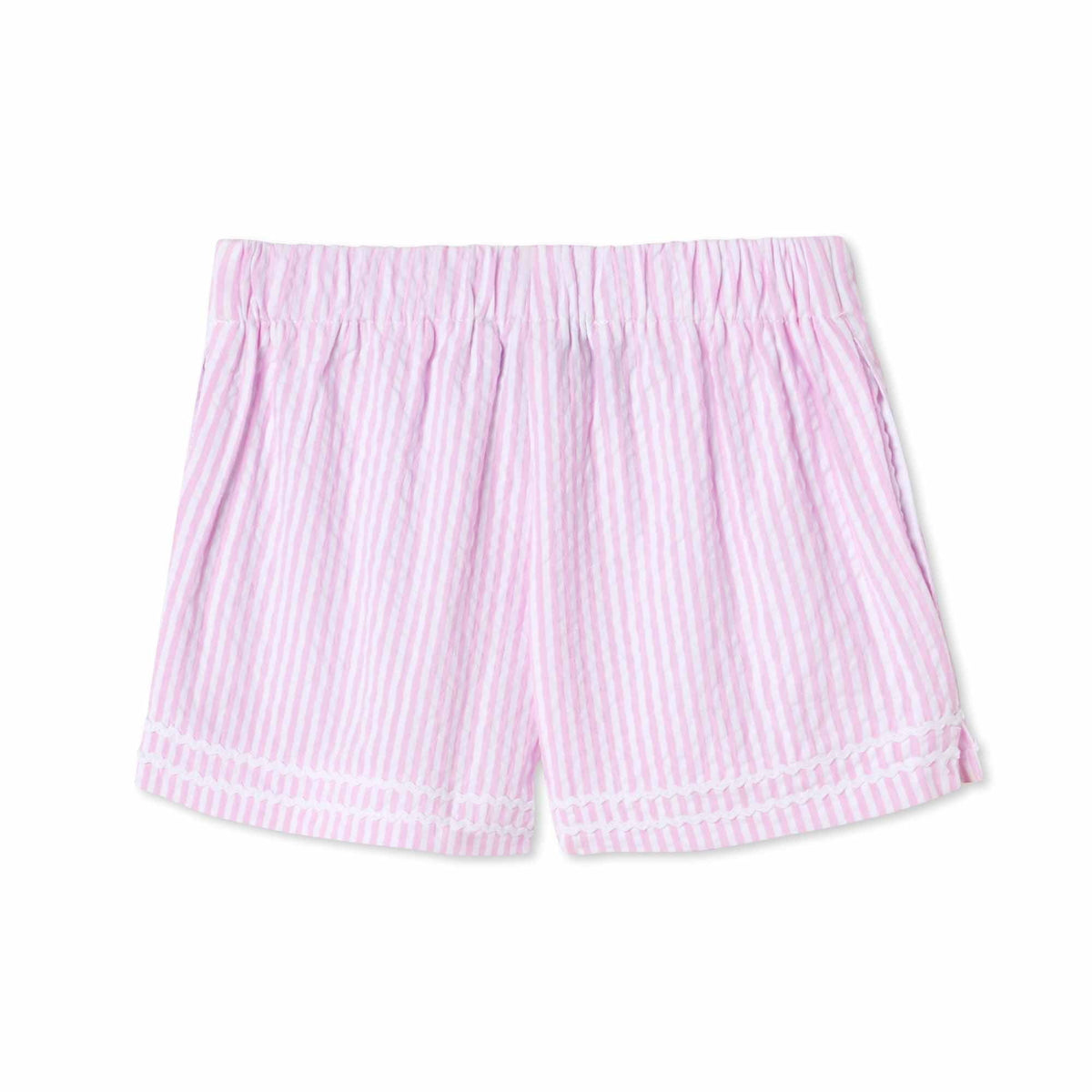 Classic and Preppy Harper Short, Lilly&#39;s Pink Seersucker-Bottoms-CPC - Classic Prep Childrenswear