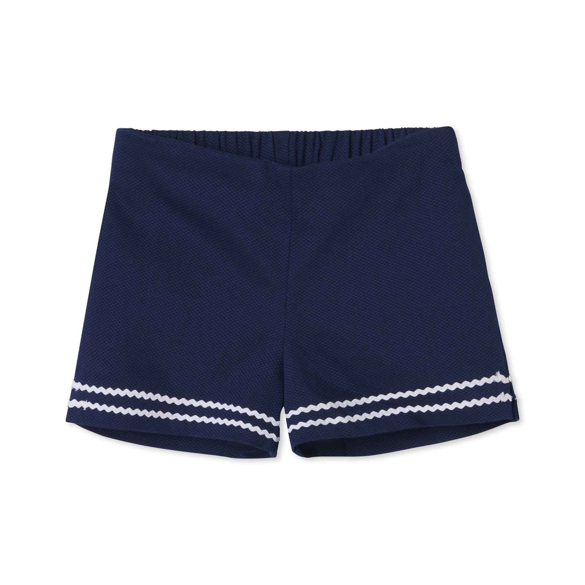 Classic and Preppy Harper Short, Medieval Blue Pique-Bottoms-Medieval Blue-2T-CPC - Classic Prep Childrenswear