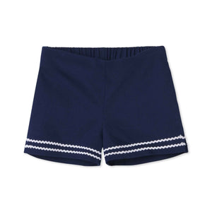 More Image, Classic and Preppy Harper Short, Medieval Blue Pique-Bottoms-Medieval Blue-2T-CPC - Classic Prep Childrenswear