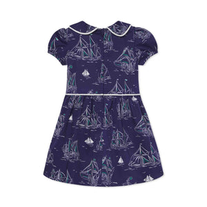 More Image, Classic and Preppy Hazel Dress, Commodore Print-Dresses, Jumpsuits and Rompers-CPC - Classic Prep Childrenswear