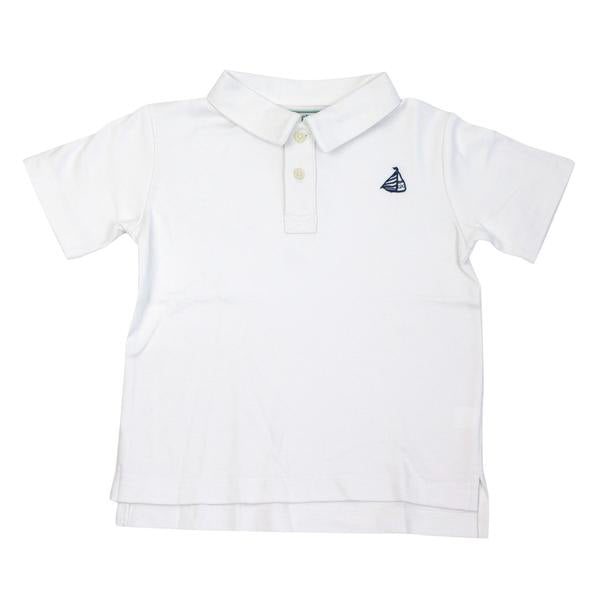 Classic and Preppy Henry Short Sleeve Polo, White - FINAL SALE-Polos-White-3-6M-CPC - Classic Prep Childrenswear