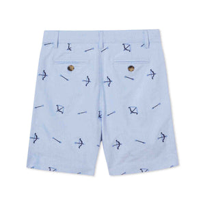 More Image, Classic and Preppy Hudson Short, Bow & Arrow Embroidery-Bottoms-CPC - Classic Prep Childrenswear