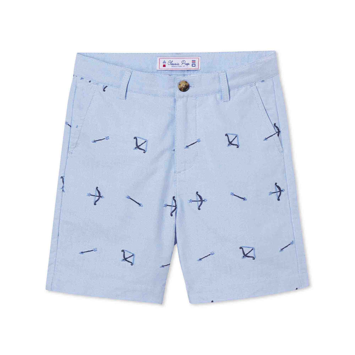 Classic and Preppy Hudson Short, Bow &amp; Arrow Embroidery-Bottoms-Bow and Arrow Embroidery-5Y-CPC - Classic Prep Childrenswear
