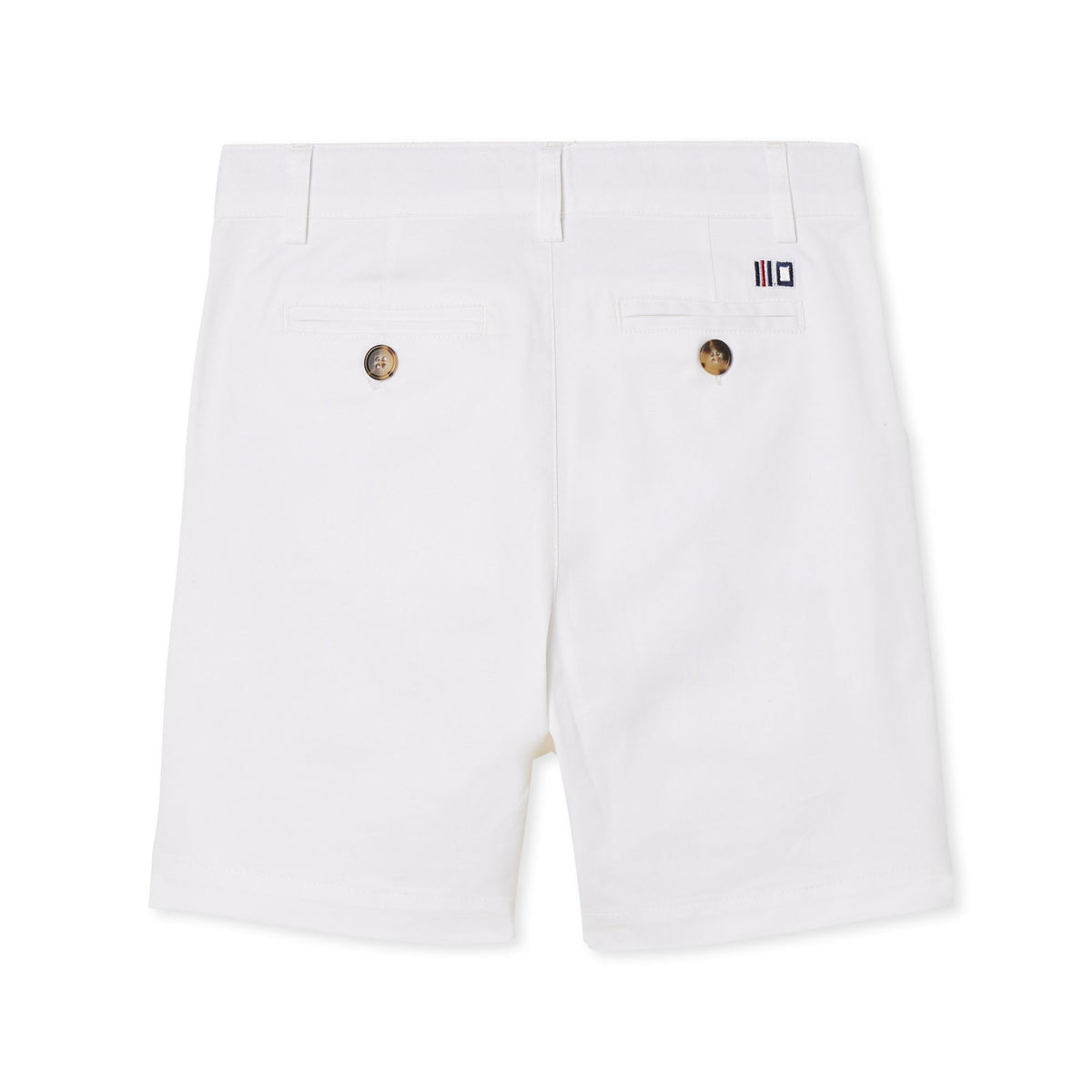 Classic and Preppy Hudson Short Twill, Bright White-Bottoms-CPC - Classic Prep Childrenswear