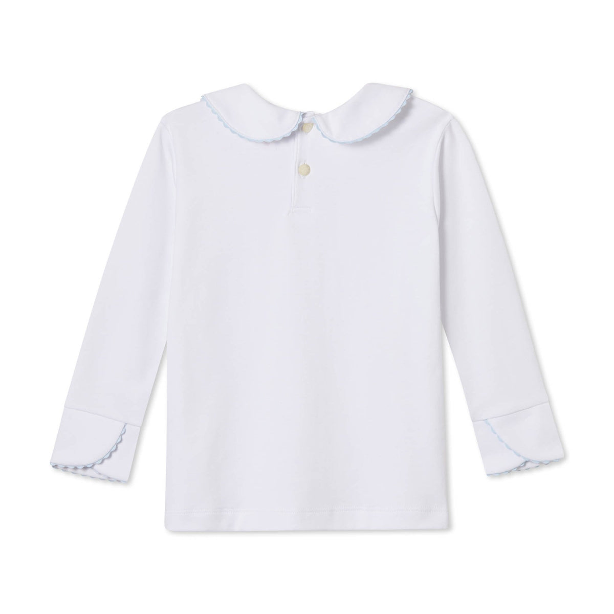 Classic and Preppy Isabelle Long Sleeve Peter Pan Shirt, Nantucket Breeze Ric Rac-Shirts and Tops-CPC - Classic Prep Childrenswear