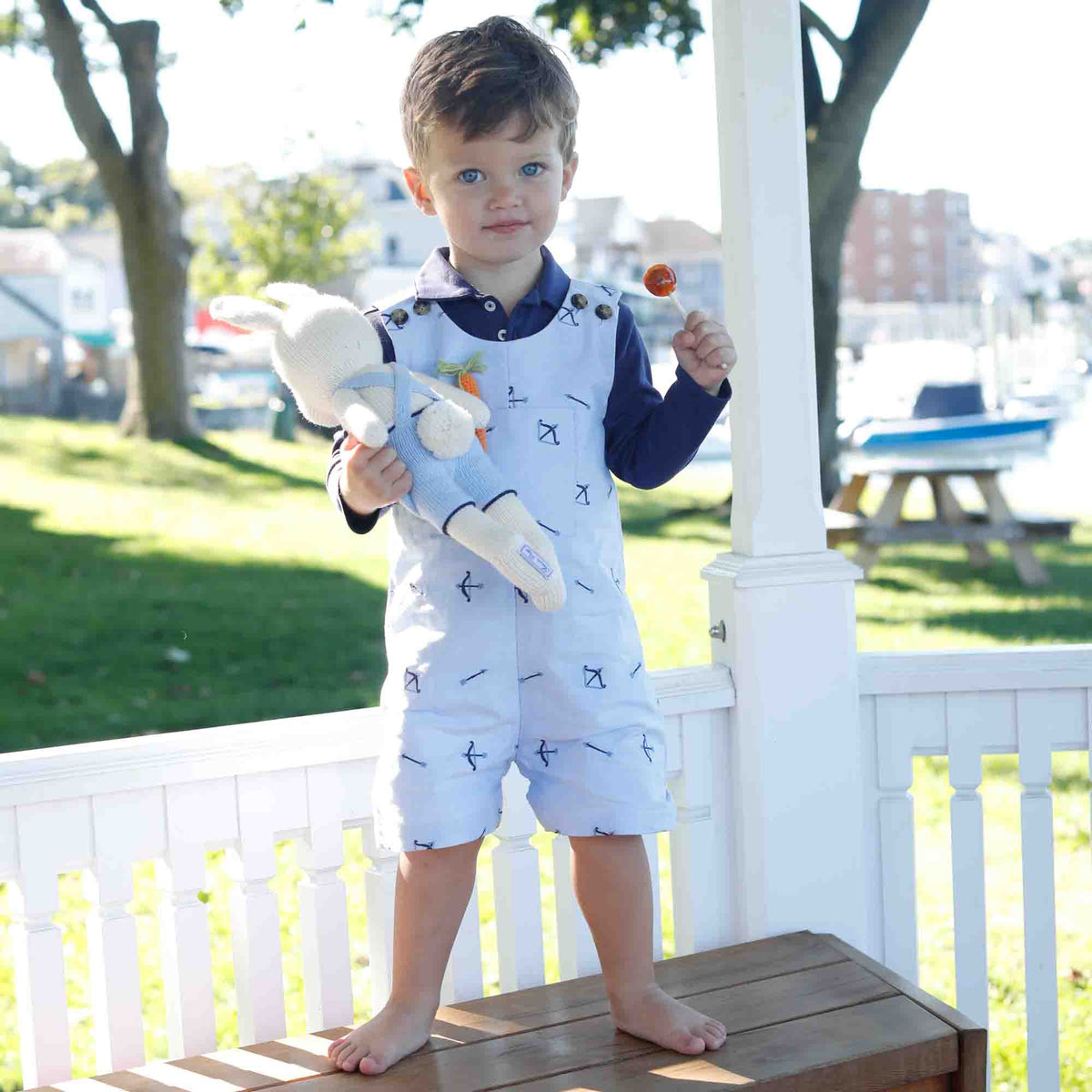 Classic and Preppy James Shortall, Bow &amp; Arrow Embroidery-Baby Rompers-CPC - Classic Prep Childrenswear