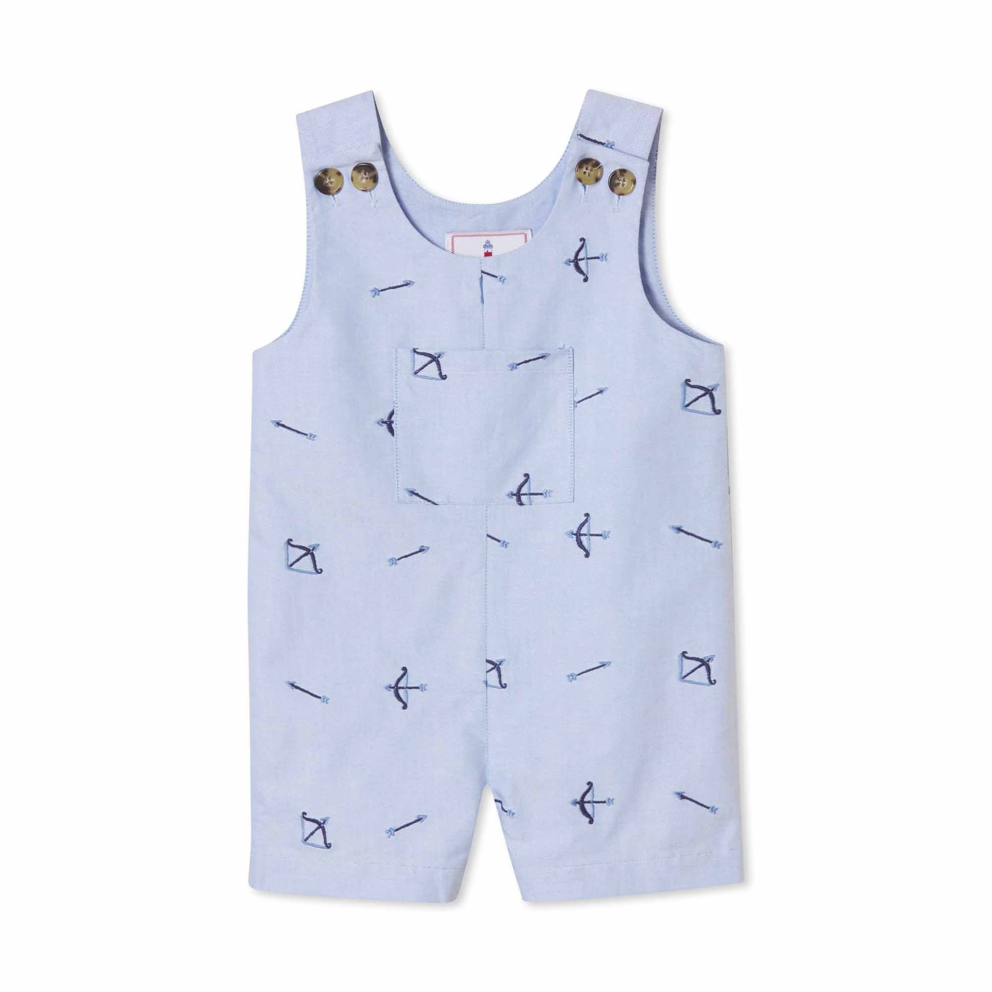 Classic and Preppy James Shortall, Bow & Arrow Embroidery-Baby Rompers-Bow and Arrow Embroidery-0-3M-CPC - Classic Prep Childrenswear