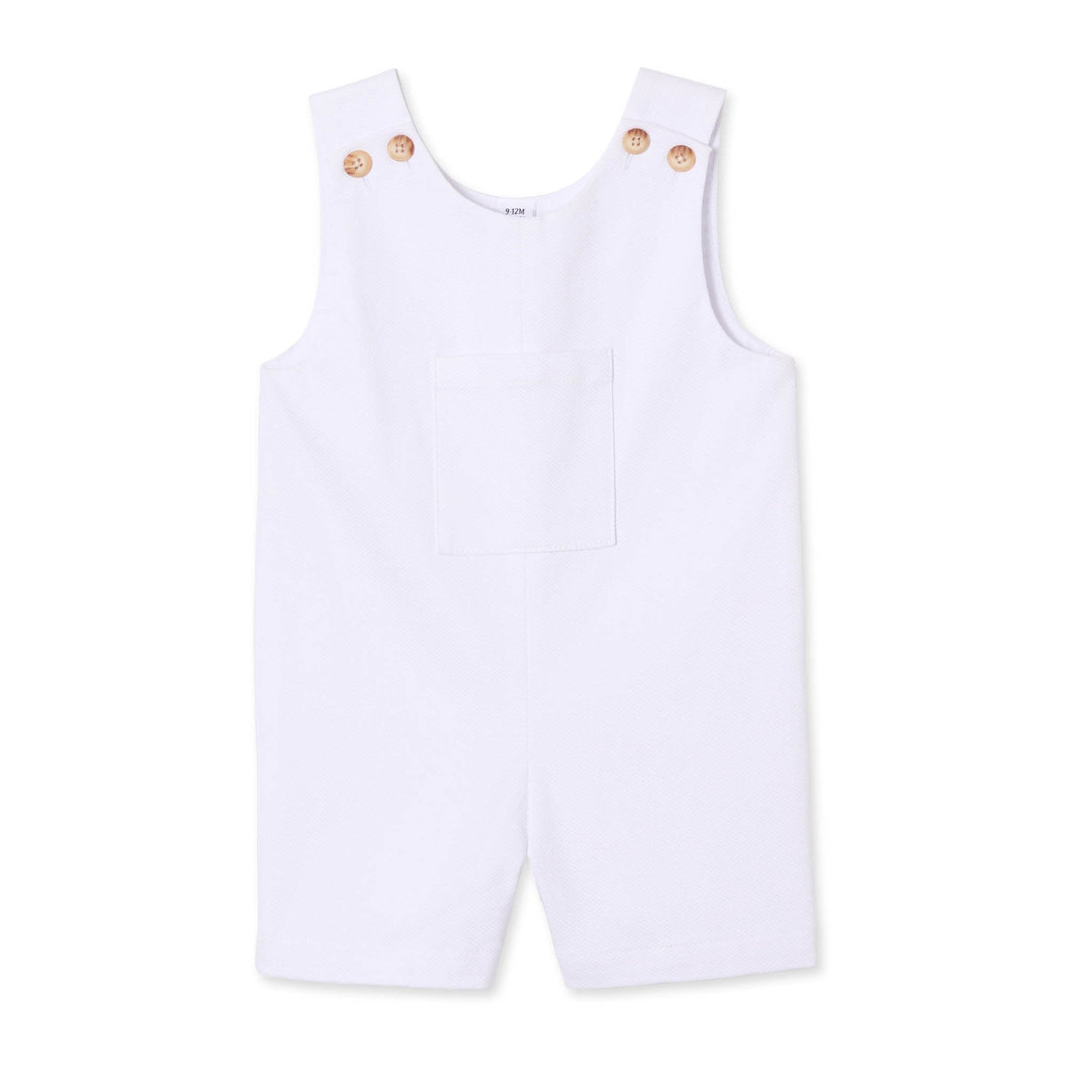 Classic and Preppy James Shortall, Bright White Pique-Baby Rompers-Bright White-0-3M-CPC - Classic Prep Childrenswear