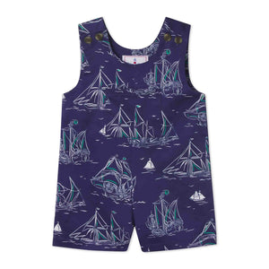 More Image, Classic and Preppy James Shortall, Commodore Print-Shortalls, Longalls, Onesies and Rompers-Commodore Print-0-3M-CPC - Classic Prep Childrenswear