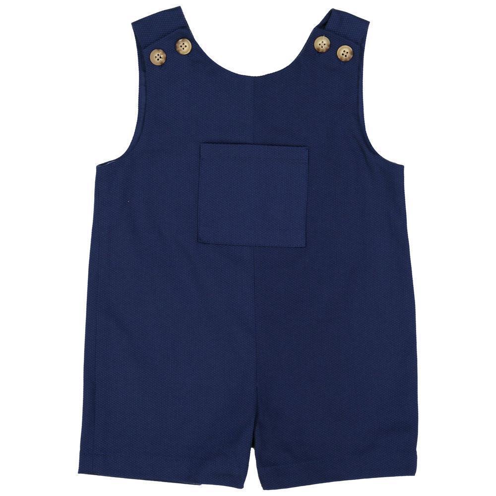 Classic and Preppy James Shortall, Medieval Blue Pique-Baby Rompers-Medieval Blue-0-3M-CPC - Classic Prep Childrenswear