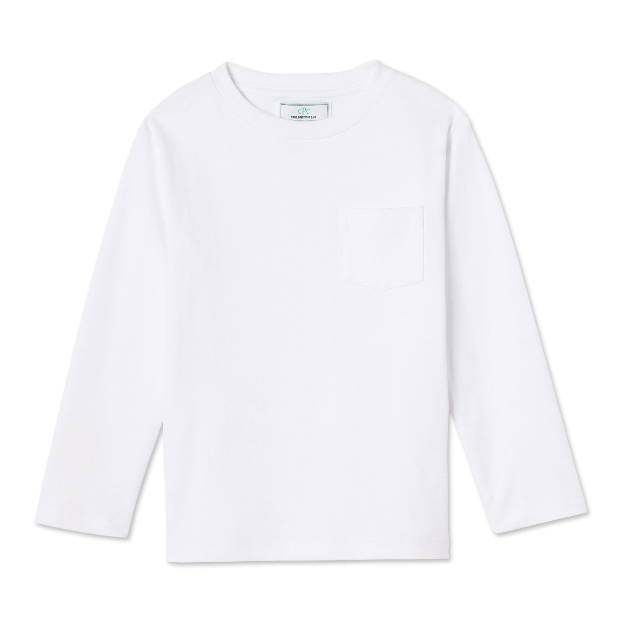 Kellan Long Sleeve Pocket T-Shirt Solid, Bright White