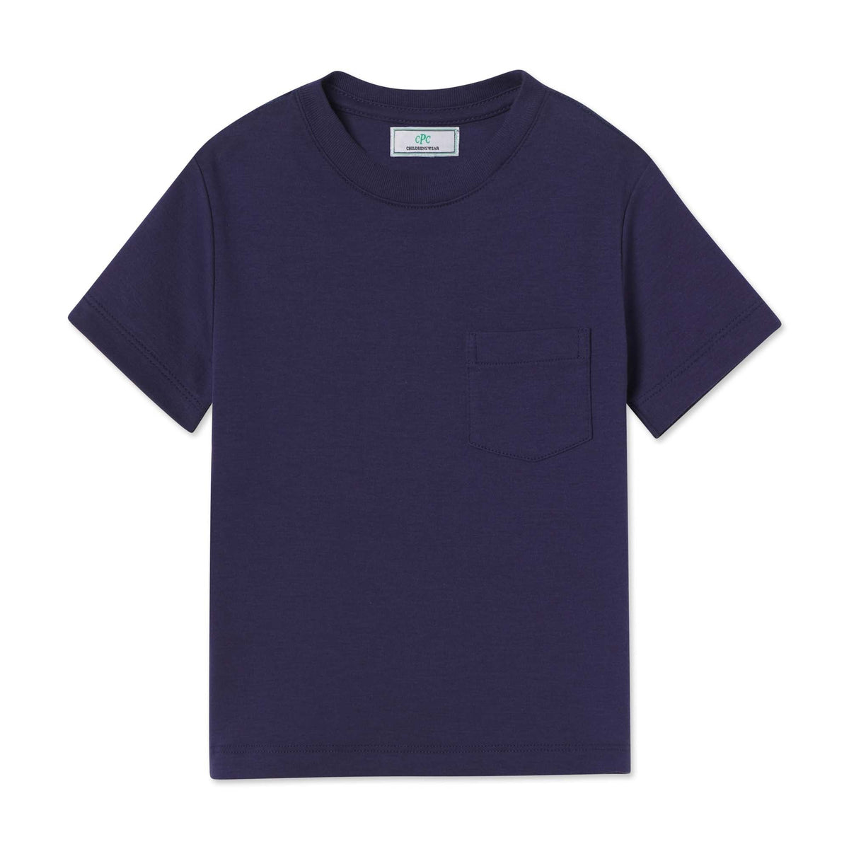 Classic and Preppy Kellan Short Sleeve Pocket T-Shirt, Blue Ribbon-Shirts and Tops-Blue Ribbon-12-18M-CPC - Classic Prep Childrenswear