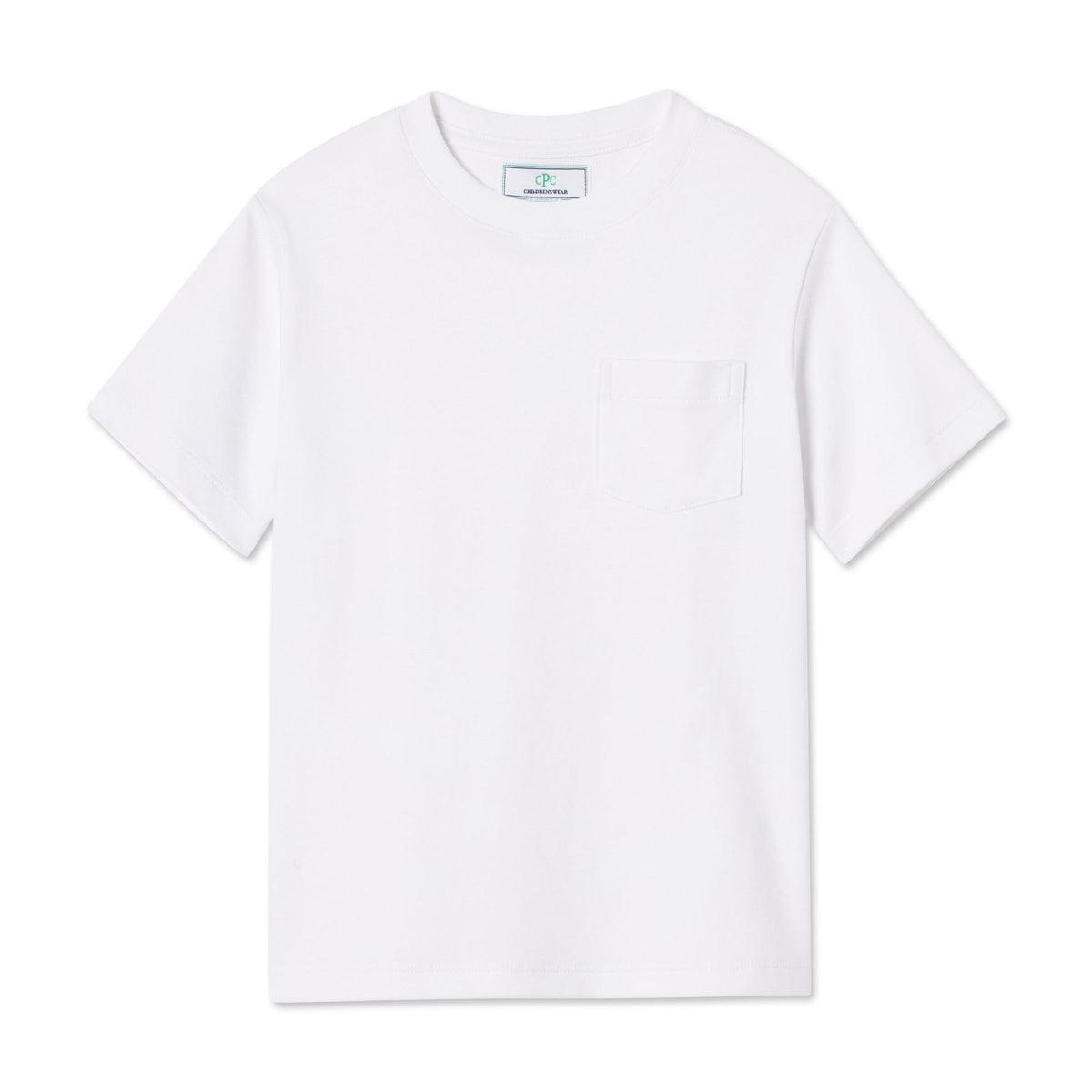 Classic and Preppy Kellan Short Sleeve Pocket T-Shirt Solid, Bright White-Shirts and Tops-Bright White-12-18M-CPC - Classic Prep Childrenswear