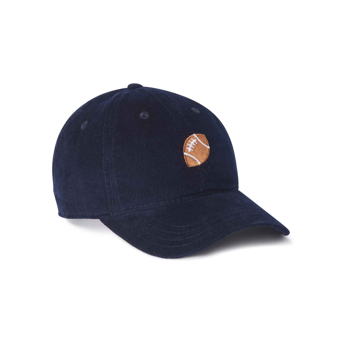 Classic and Preppy Kids Football Corduroy Baseball Hat-Accessory-Blue Ribbon-One-Size-CPC - Classic Prep Childrenswear