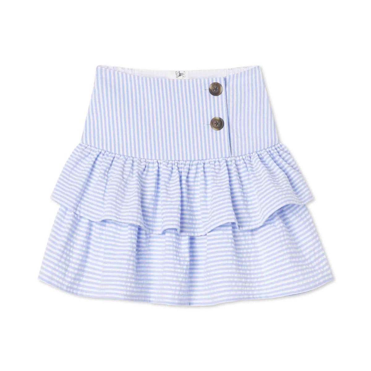 Classic and Preppy Kiki Skirt, Vista Blue Seersucker-Bottoms-Vista Blue Seersucker-2T-CPC - Classic Prep Childrenswear