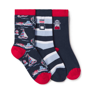 More Image, Classic and Preppy Knox Greens Ledge Socks 3 Pack-Accessory-Heritage Multi-M (6-9Y)-CPC - Classic Prep Childrenswear