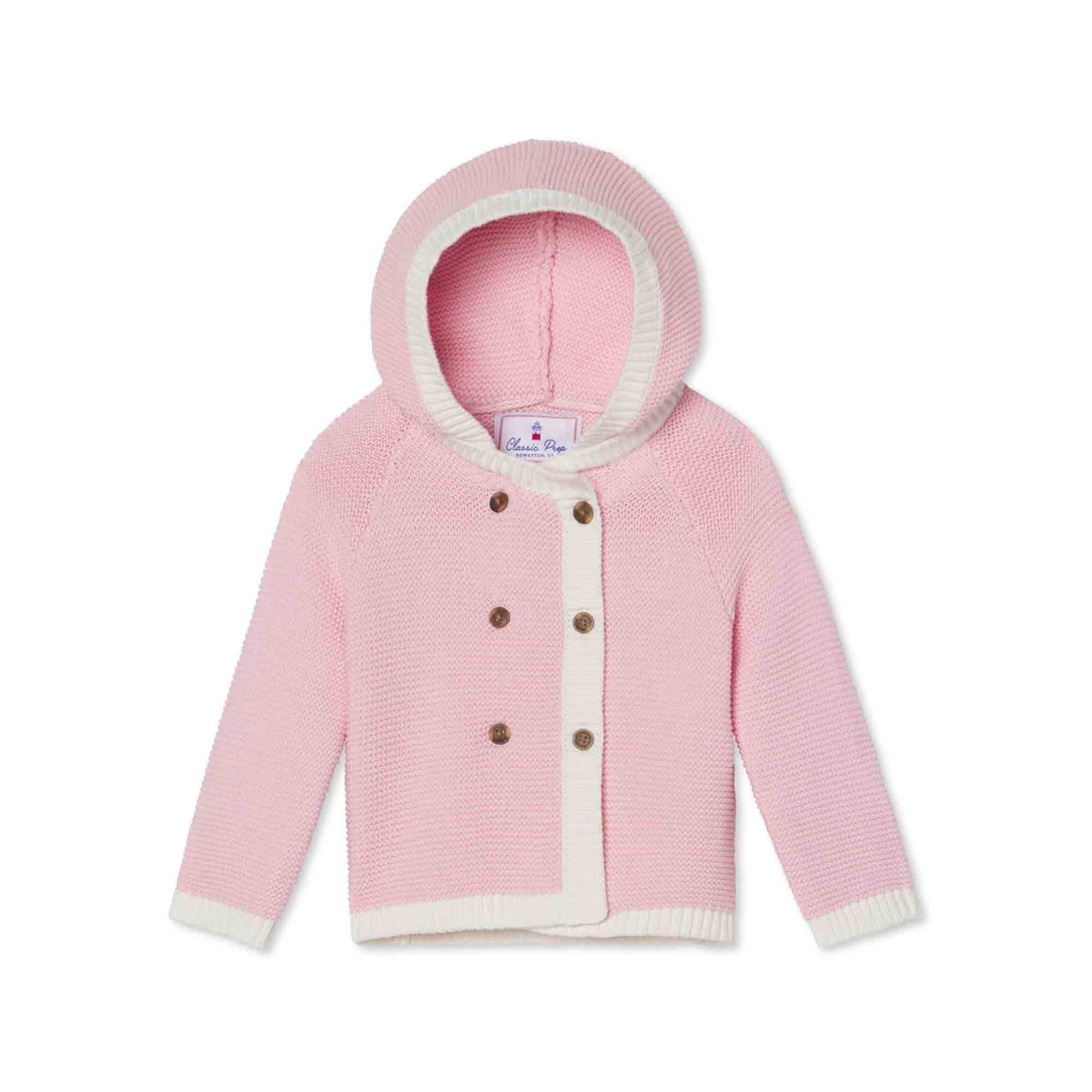 Classic and Preppy Logan Hooded Sweater Set, Lilly&#39;s Pink-Sweaters-Lilly&#39;s Pink-0-3M-CPC - Classic Prep Childrenswear