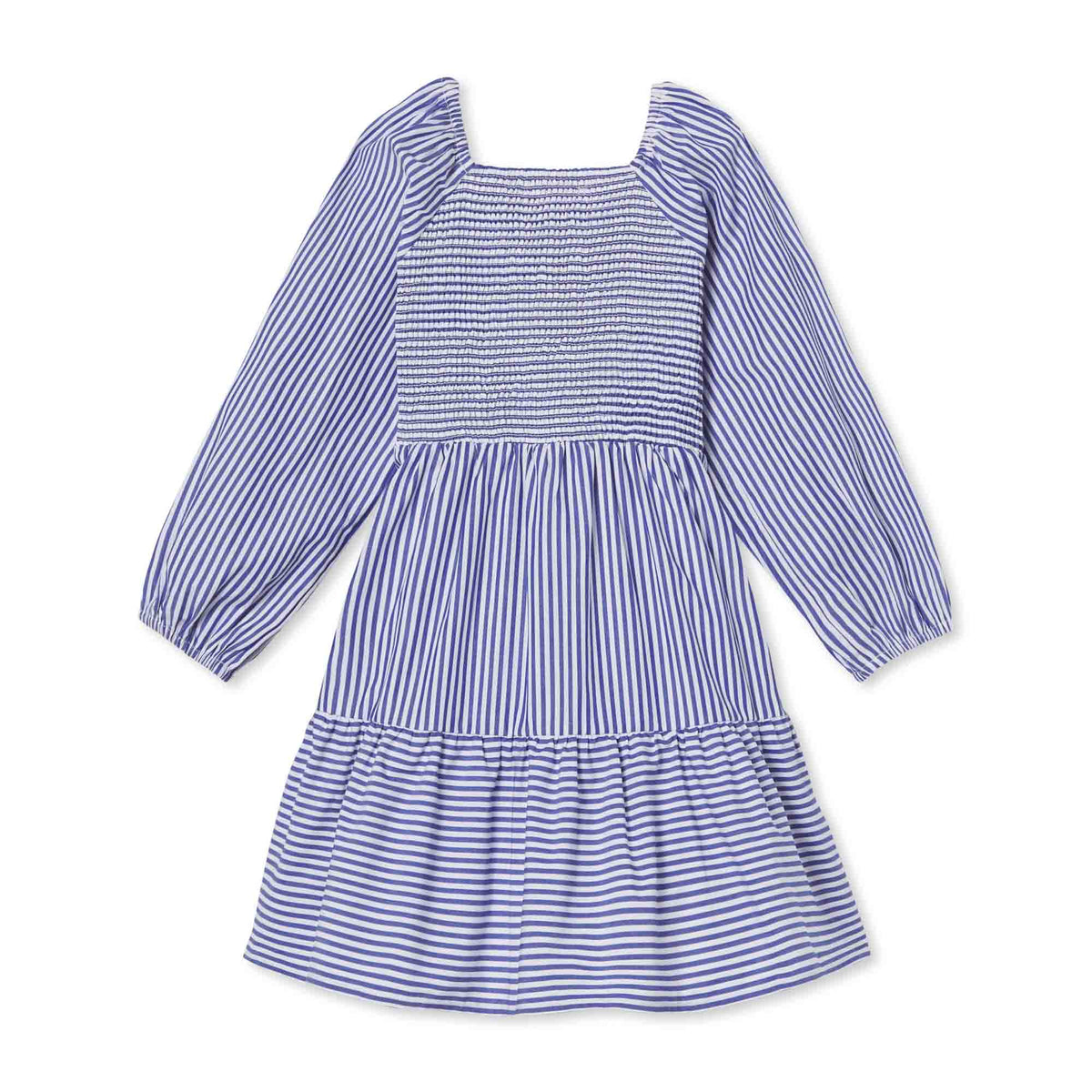 Classic and Preppy Long Sleeve Hattie Dress, Roman Stripe-Dresses, Jumpsuits and Rompers-CPC - Classic Prep Childrenswear