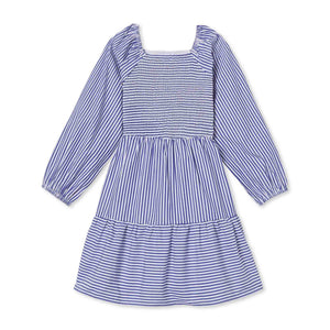More Image, Classic and Preppy Long Sleeve Hattie Dress, Roman Stripe-Dresses, Jumpsuits and Rompers-Roman Stripe-2T-CPC - Classic Prep Childrenswear