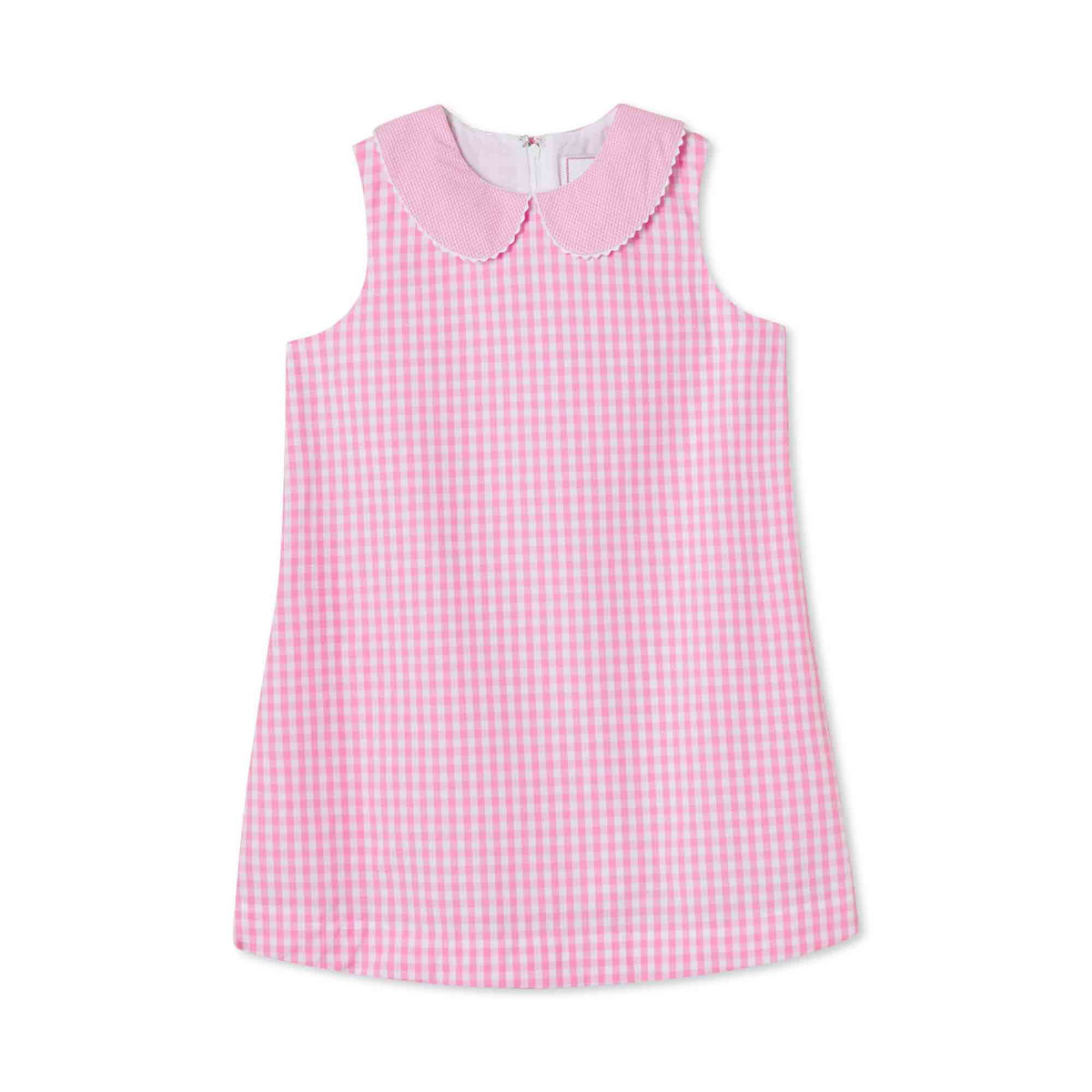 Classic and Preppy Maddie Dress, Candy Pink Bloomsbury Party Gingham-Dresses, Jumpsuits and Rompers-Candy Pink-12-18M-CPC - Classic Prep Childrenswear