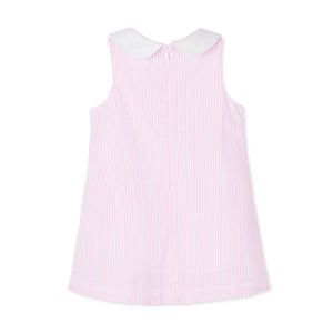 More Image, Classic and Preppy Maddie Dress, Lilly's Pink Seersucker-Dresses, Jumpsuits and Rompers-CPC - Classic Prep Childrenswear