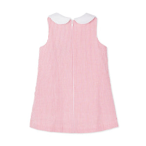 More Image, Classic and Preppy Maddie Dress, Red Seersucker - 2021-Dresses, Jumpsuits and Rompers-CPC - Classic Prep Childrenswear