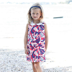 More Image, Classic and Preppy Maddie Dress, Roton Point Print-Dresses, Jumpsuits and Rompers-CPC - Classic Prep Childrenswear