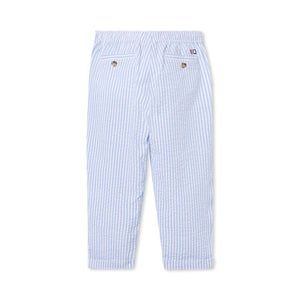 More Image, Classic and Preppy Mason Pant, Vista Blue Seersucker-Bottoms-CPC - Classic Prep Childrenswear