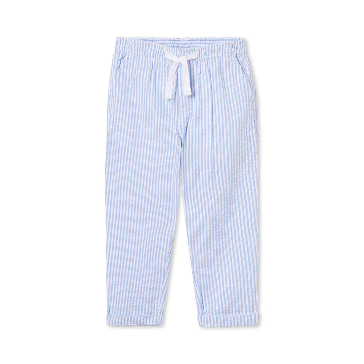 Classic and Preppy Mason Pant, Vista Blue Seersucker-Bottoms-Vista Blue Seersucker-XS (2-3T)-CPC - Classic Prep Childrenswear