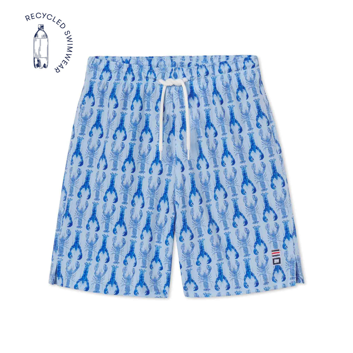 Classic and Preppy Men&#39;s Ford Swim Trunk, Gingham Lobsters Print - FINAL SALE-Beach and Swim-Gingham Lobsters-Mens XS-CPC - Classic Prep Childrenswear