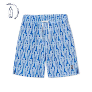More Image, Classic and Preppy Men's Ford Swim Trunk, Gingham Lobsters Print - FINAL SALE-Beach and Swim-Gingham Lobsters-Mens XS-CPC - Classic Prep Childrenswear