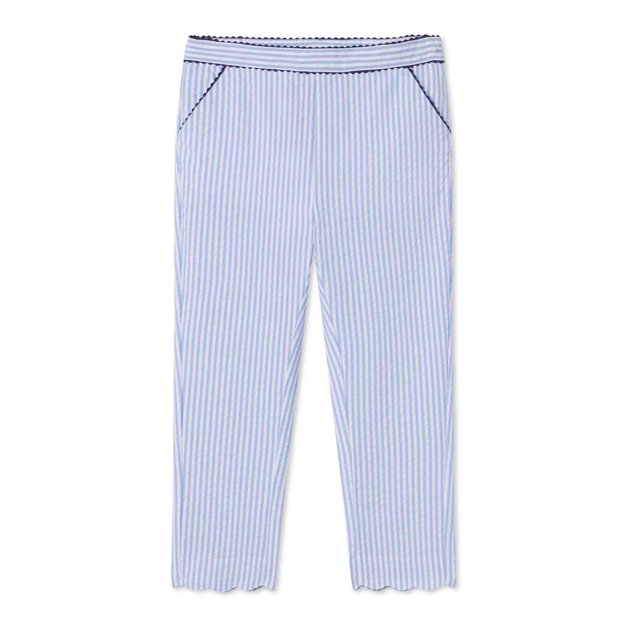 Lars Amadeus Men's Vertical Striped Dress Pants Straight Fit Formal  Business Trousers Blue 30 : Target