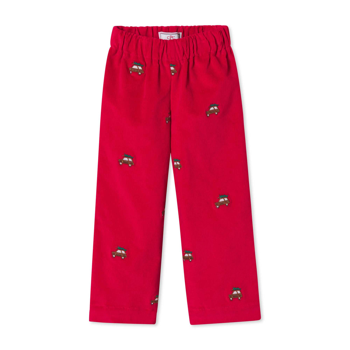 Classic and Preppy Myles Pant, Crimson with Woody Embroidered-Bottoms-Crimson with Woody Embroidered-9-12M-CPC - Classic Prep Childrenswear