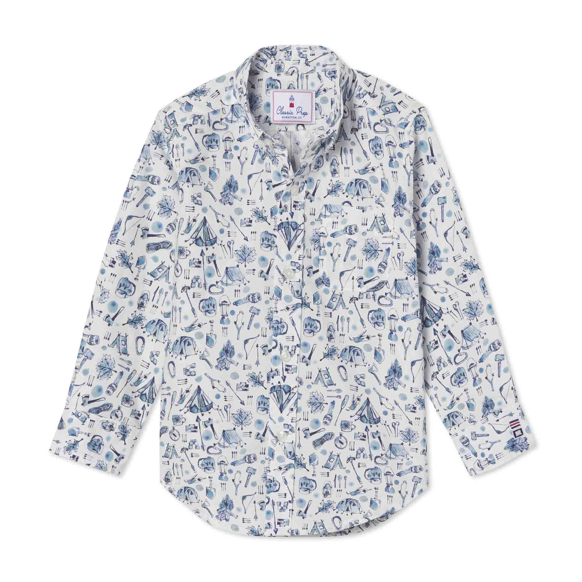 Classic and Preppy Owen Buttondown, Liberty® Ernest&#39;s Adventure Print-Shirts and Tops-Liberty® Ernest&#39;s Adventure-2T-CPC - Classic Prep Childrenswear