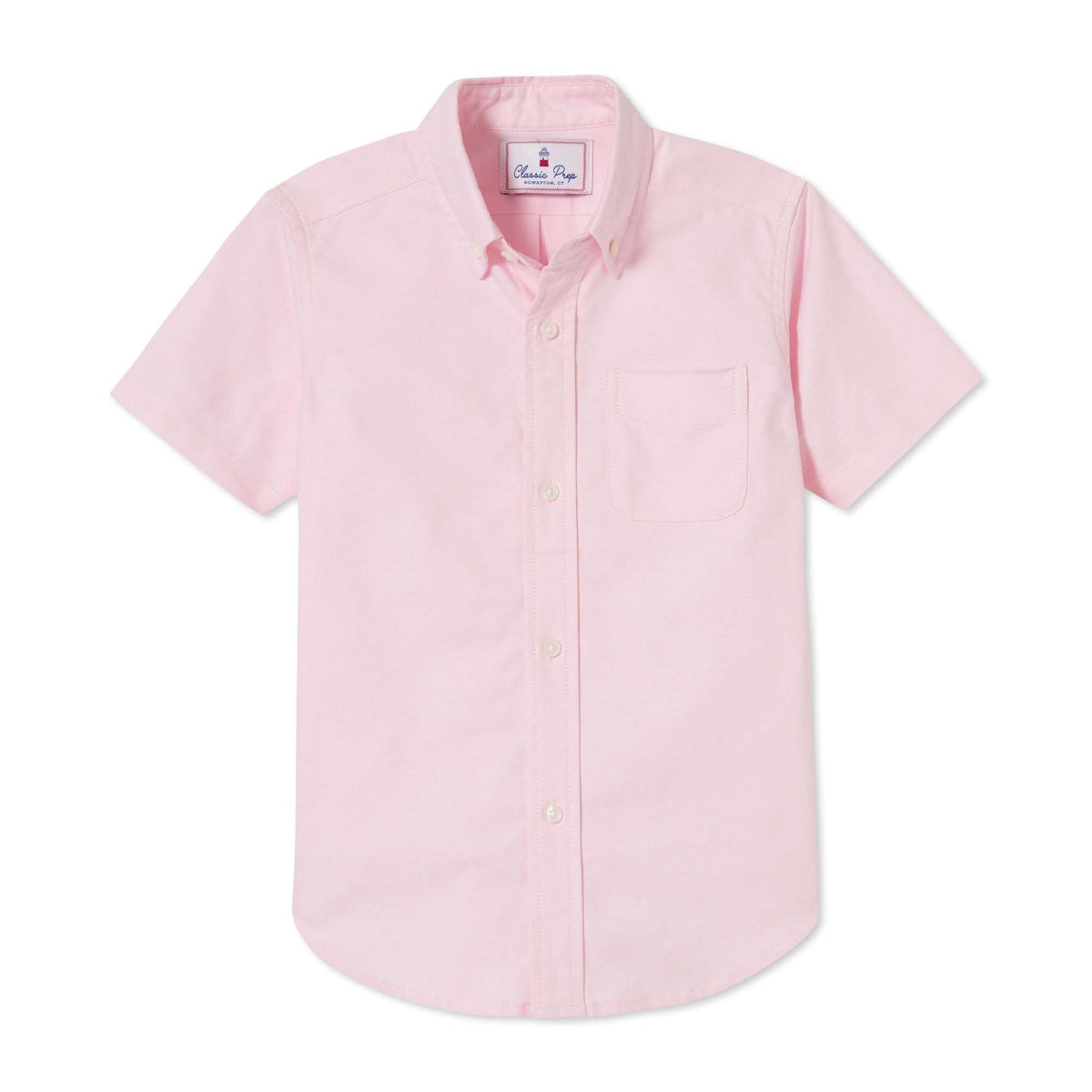 Classic and Preppy Owen Short Sleeve Buttondown, Pinkesque Oxford-Shirts and Tops-Pinkesque-2T-CPC - Classic Prep Childrenswear