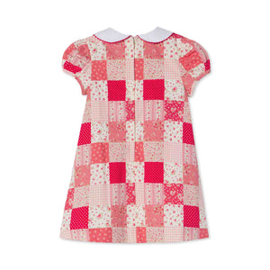 More Image, Classic and Preppy Paige Dress, Love Patchwork Crimson-Dresses, Jumpsuits and Rompers-CPC - Classic Prep Childrenswear