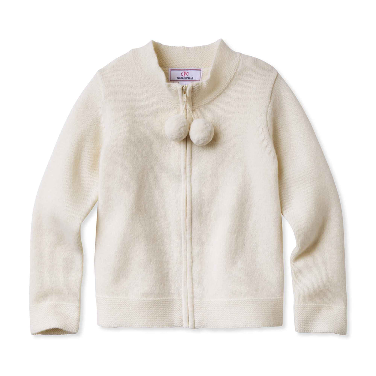 Classic and Preppy Pippa Pom Pom Sweater-Sweaters-Ivory-2T-CPC - Classic Prep Childrenswear
