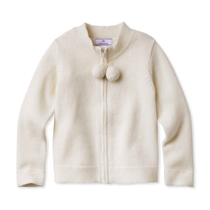 More Image, Classic and Preppy Pippa Pom Pom Sweater-Sweaters-Ivory-2T-CPC - Classic Prep Childrenswear